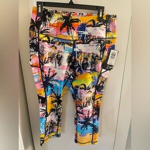 Torrid Active Multicolor Tropical Print Leggings